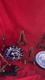 7 Antique Plates Including 2 Formosa And Spode 1815 Plate With Elephant And Wooden Stands - thumbnail 1 of 22