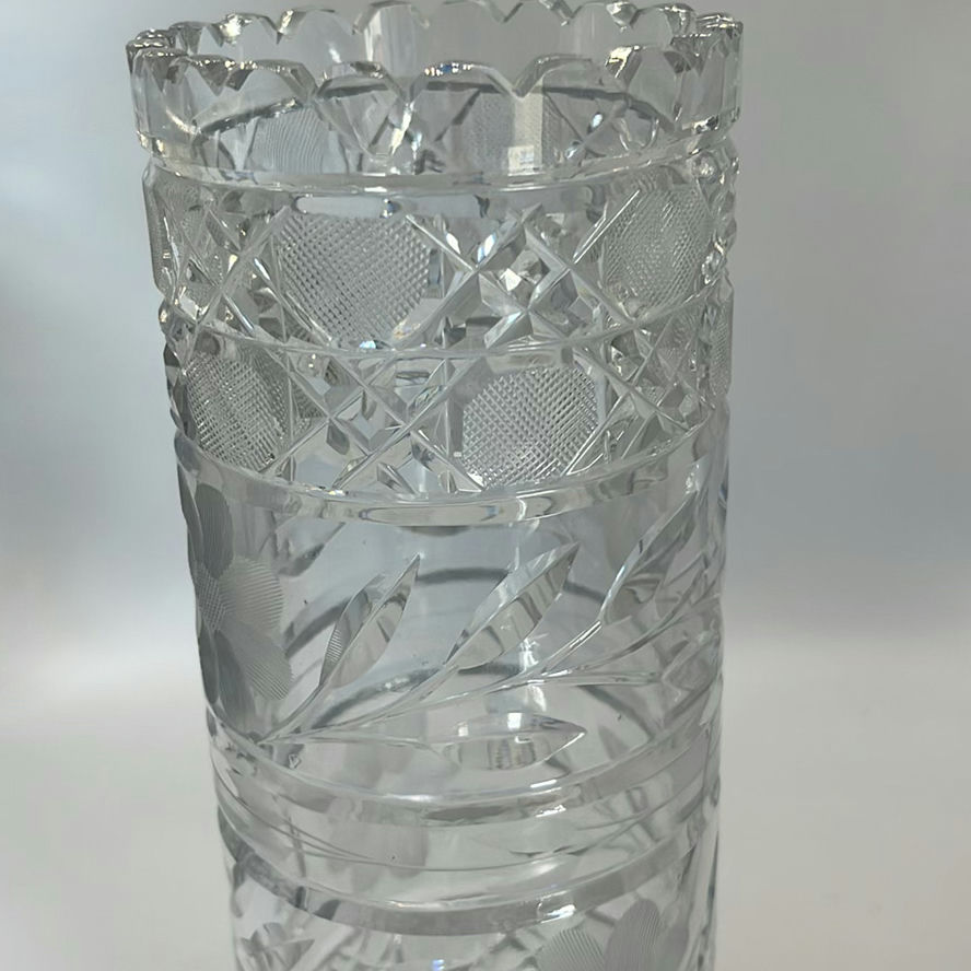 Vintage Lausitzer Glass Vase And Antique Crystal Bowl From ABP - image 10 of 12