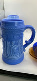 Blue Slag Milk Glass Steins And Pairpoint Plates - thumbnail 7 of 12