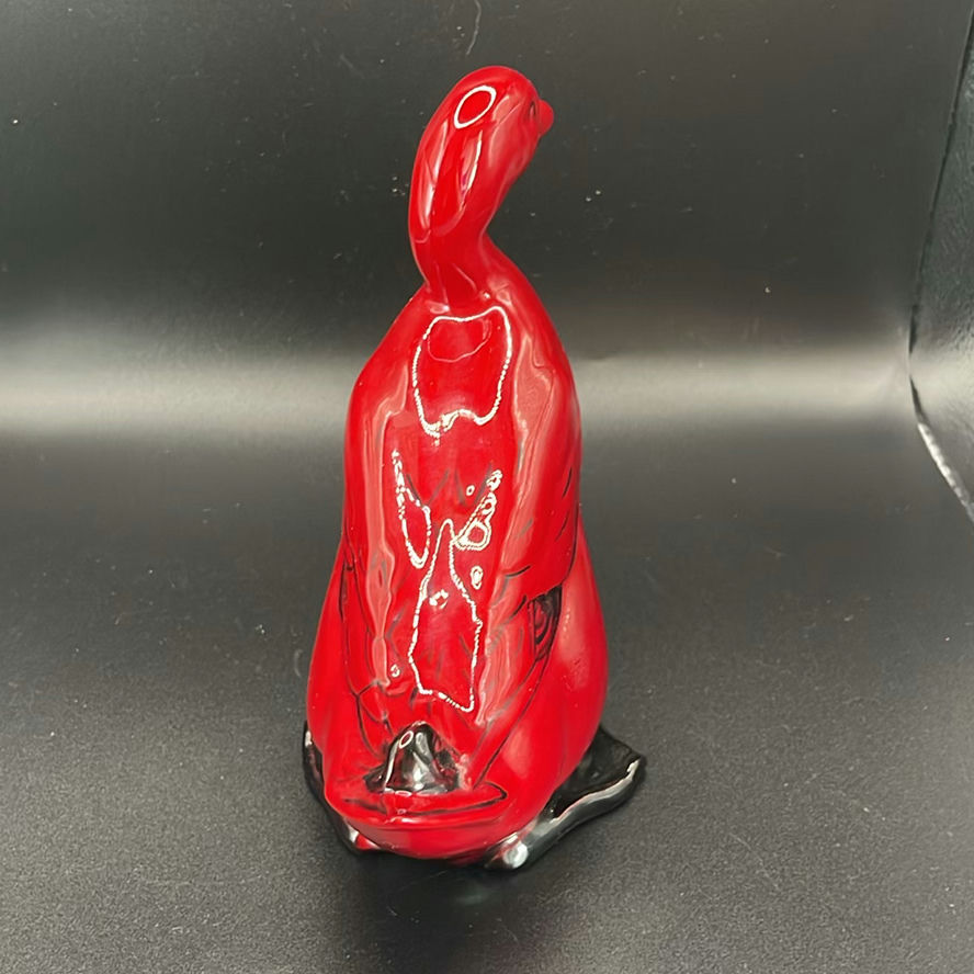 Royal Doulton Flambe Duck and Red Glass Paperweight - image 7 of 9