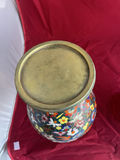 Cloisonne Large Mille Fleurs Vase, Antique Milk Glass - thumbnail 9 of 9