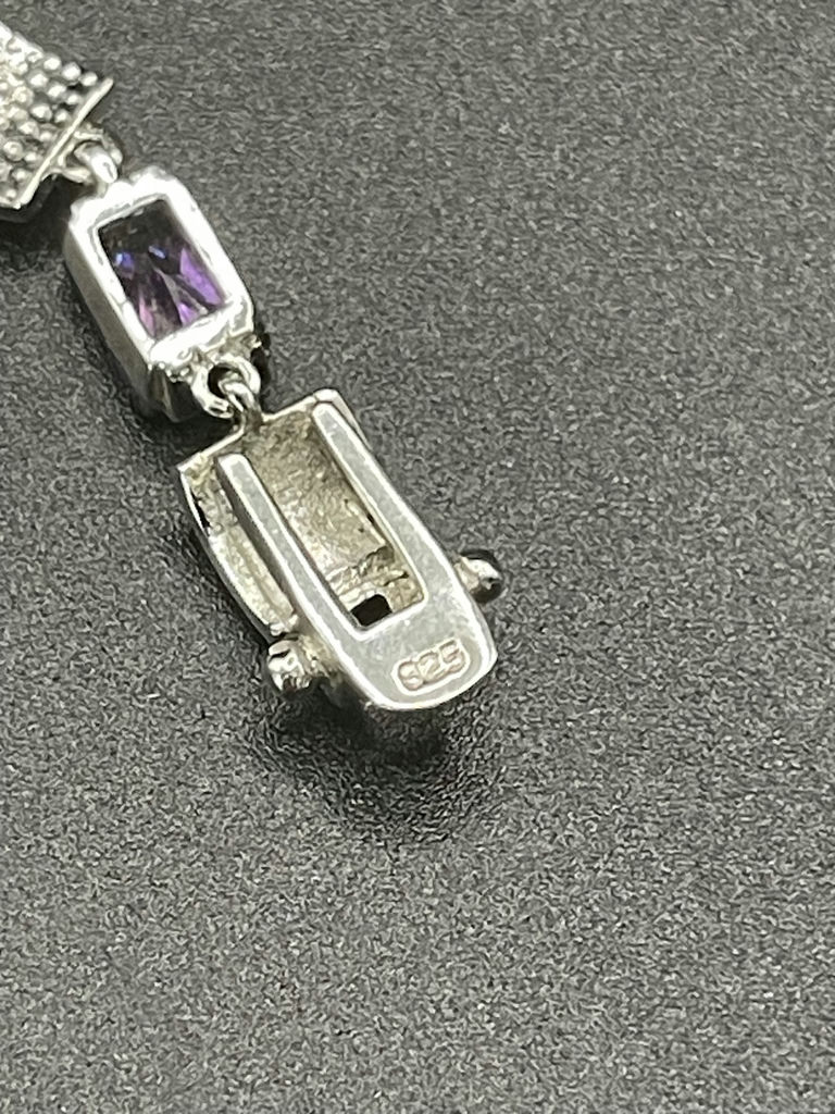Purple Gem Silver bracelet - image 5 of 8