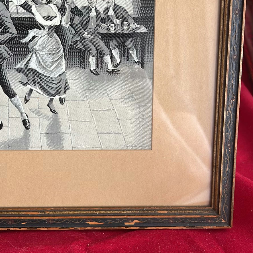 French Silk Tapestry By A. Perez, Petit Point Needlepoint And Metal Picture Frame - image 20 of 21