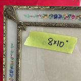 French Silk Tapestry By A. Perez, Petit Point Needlepoint And Metal Picture Frame - thumbnail 4 of 21