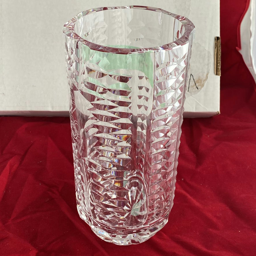 Waterford Alana Crystal Vase, Thomas Webb Water Pitcher and Rogasksa Pitcher - image 12 of 15