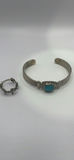Silver Cuff Bracelet And Fish Ring - thumbnail 1 of 12