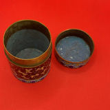 Cloisonné Decorative Items Including Horse Figurine, Teapot, Box, and Napkin Ring - thumbnail 5 of 15