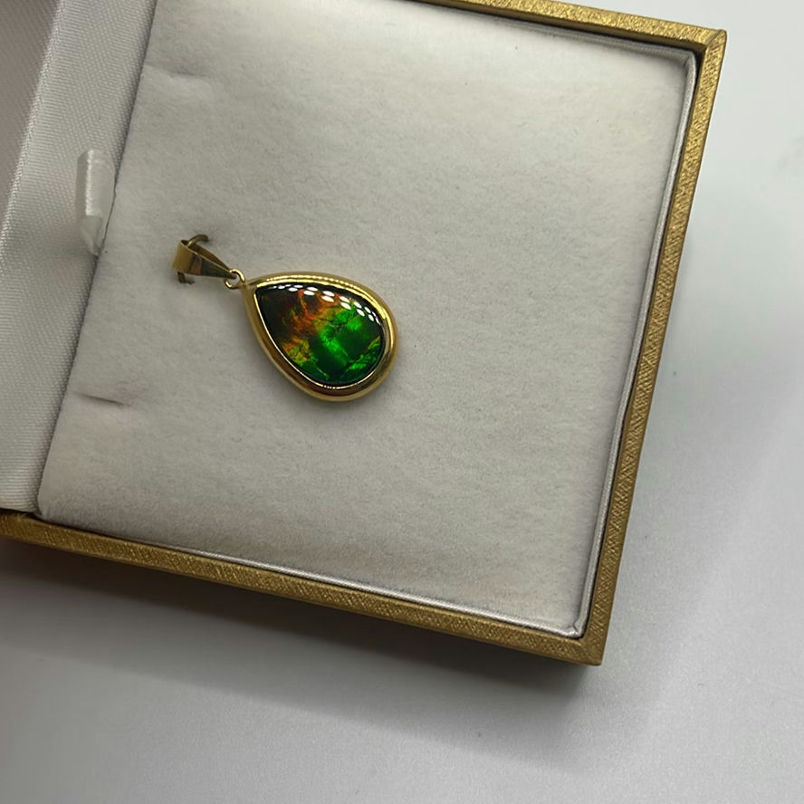 Ammolite Pendant In 14K Gold - image 3 of 7