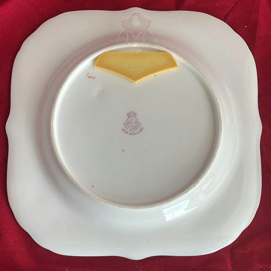 Vintage Royal Worcester 1941 22k Gold Border Square Plates (3) - image 11 of 11