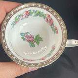 Vintage Bohemian Cased Glass Vase, Czech White Overlay Cut to Cranberry, Hand Painted Floral 7””. - thumbnail 17 of 18