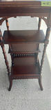 Vintage Wooden Accent Side Table with Shelves - thumbnail 3 of 7