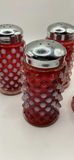 Fenton Cranberry Hobnail S&P Shakers And Small Pitcher - thumbnail 6 of 10