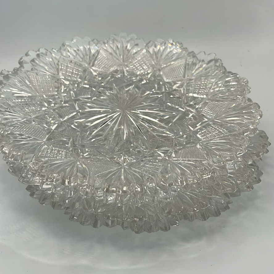 7 Matching Crystal Dessert Plates - image 5 of 6