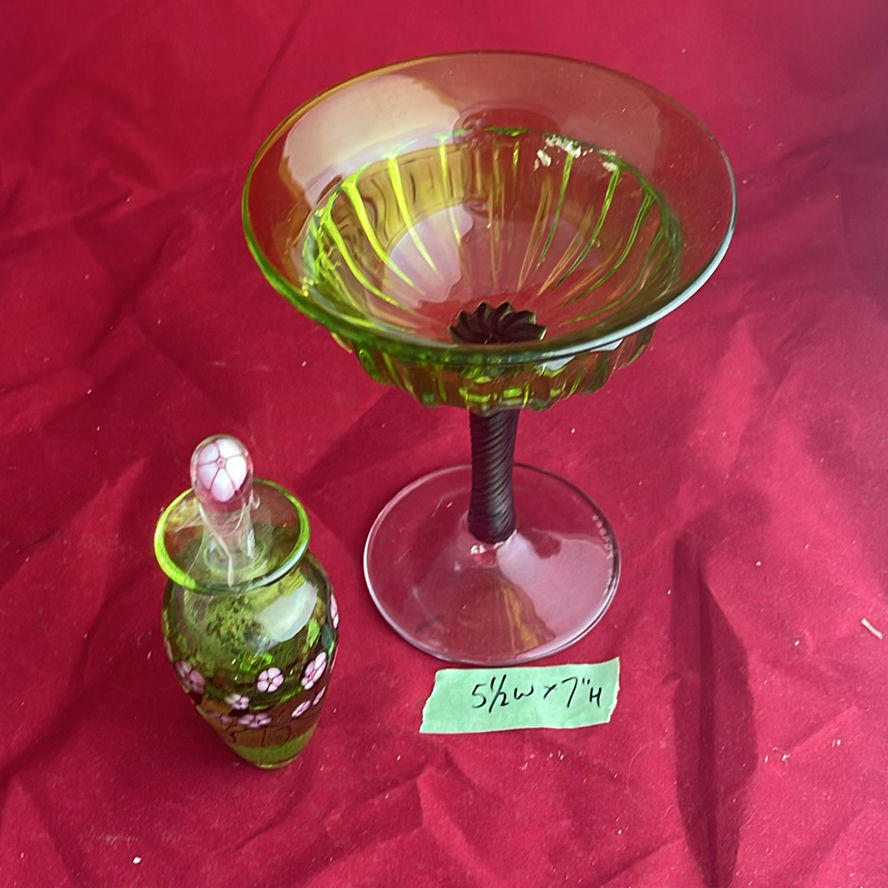 Green glass art from Ian Forbes and Robert Held - image 1 of 10