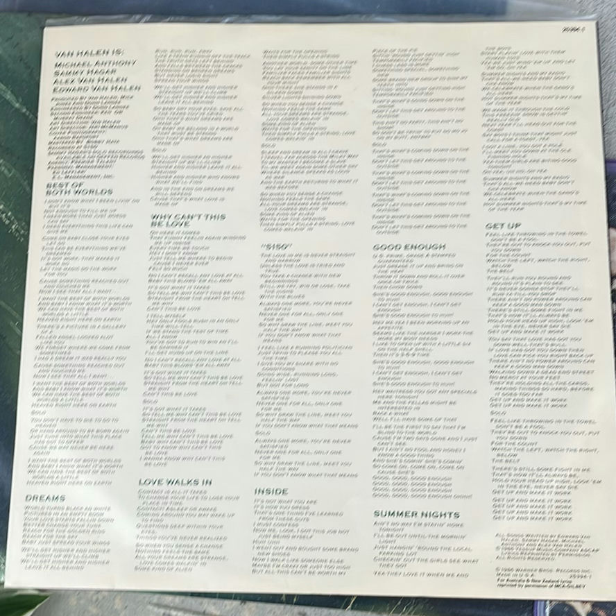Tool Undertow, Van Halen Fair Warning And 5150, Gone With The Wind Records - image 11 of 16