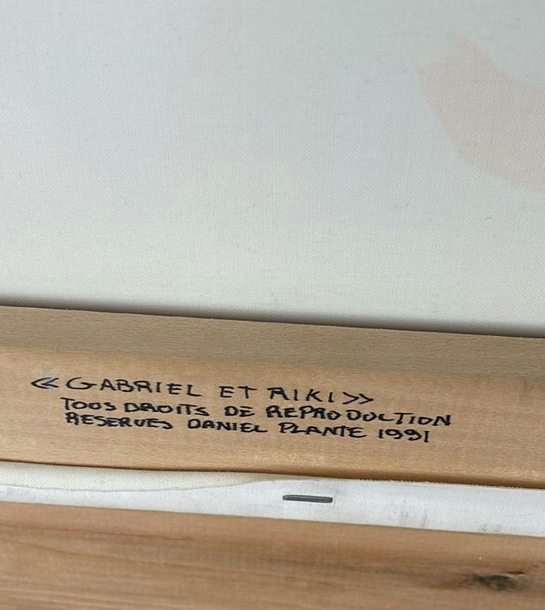Daniel Plante 1991 Oil Painting “Gabriel & Riki” - image 11 of 13