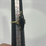 Marquise Cut 10k Onyx Ring - thumbnail 3 of 8