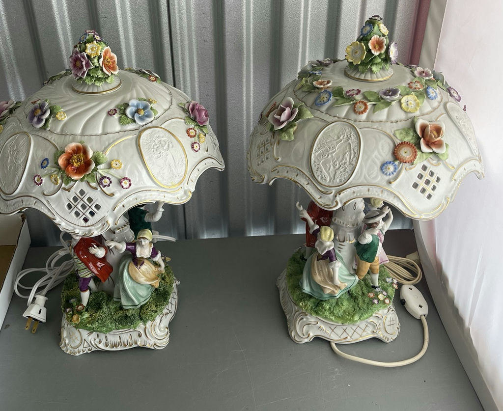 Pair Of MCM Dresden Lamps - image 1 of 23