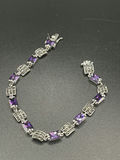 Purple Gem Silver bracelet - thumbnail 1 of 8