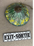 Tiffany Style Lamp Fixture and Stained Glass Exit sign - thumbnail 1 of 8