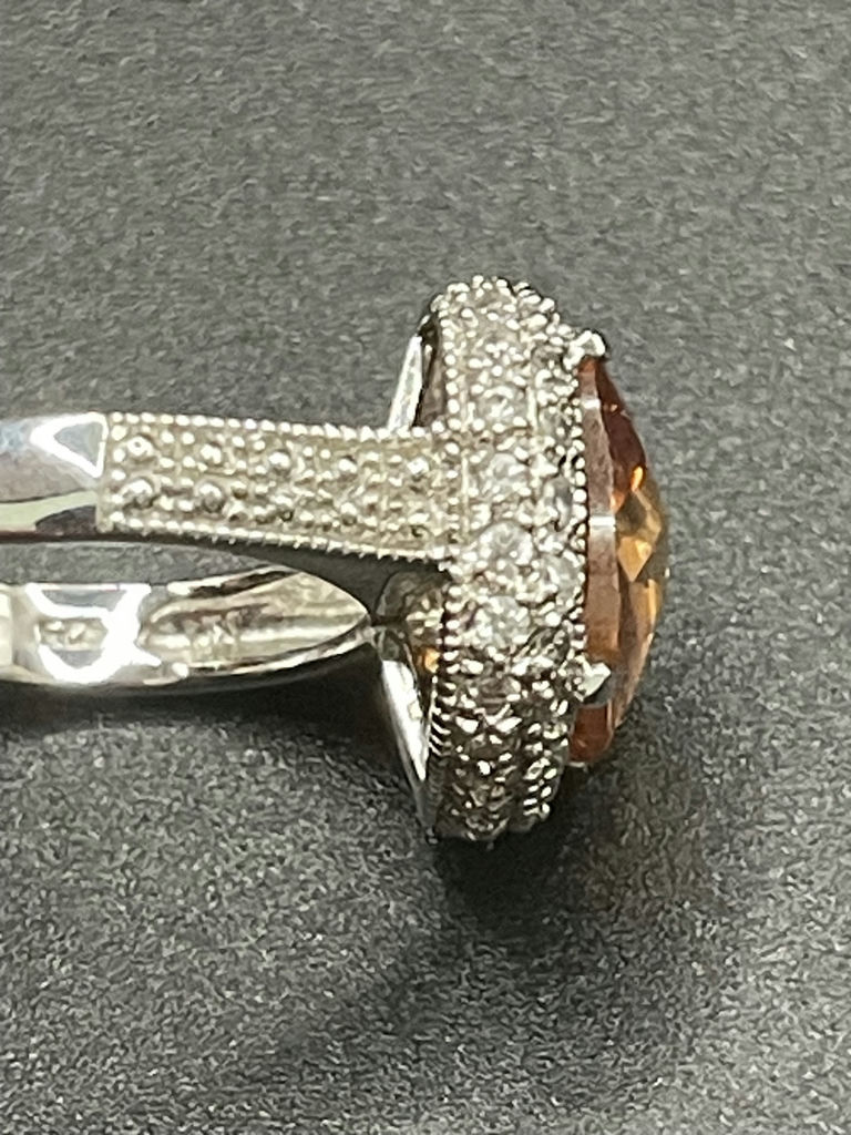 Silver And Citrine Ring - image 8 of 10