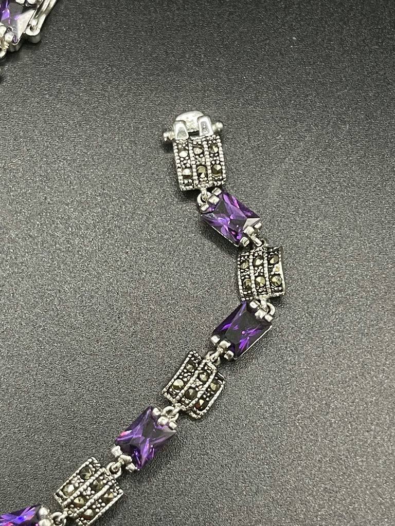 Purple Gem Silver bracelet - image 4 of 8
