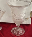 Edinburgh Crystal Thistle Vase, Lead Crystal Fan Vase And An Antique Celery Frosted Vase - thumbnail 4 of 15