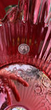 Fenton Cranberry Glass Gone with the Wind Lamp - thumbnail 2 of 8