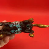 Cloisonné Decorative Items Including Horse Figurine, Teapot, Box, and Napkin Ring - thumbnail 9 of 15