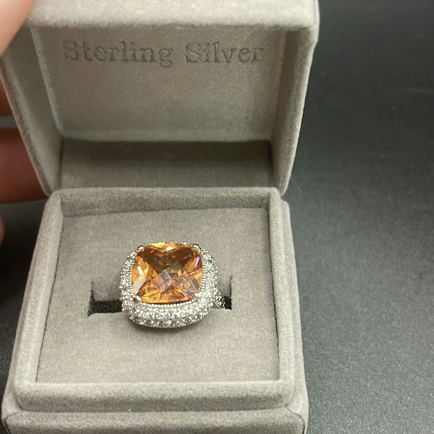 Silver And Citrine Ring - image 2 of 10