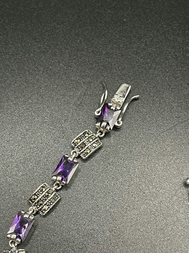 Purple Gem Silver bracelet - image 3 of 8