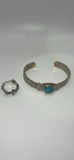 Silver Cuff Bracelet And Fish Ring - thumbnail 2 of 12