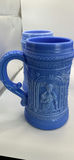 Blue Slag Milk Glass Steins And Pairpoint Plates - thumbnail 4 of 12