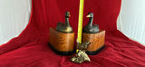 1930's Art Deco Ebonized Brass Duck Bookends on Burlwood Bases and Brass Bird - thumbnail 2 of 8