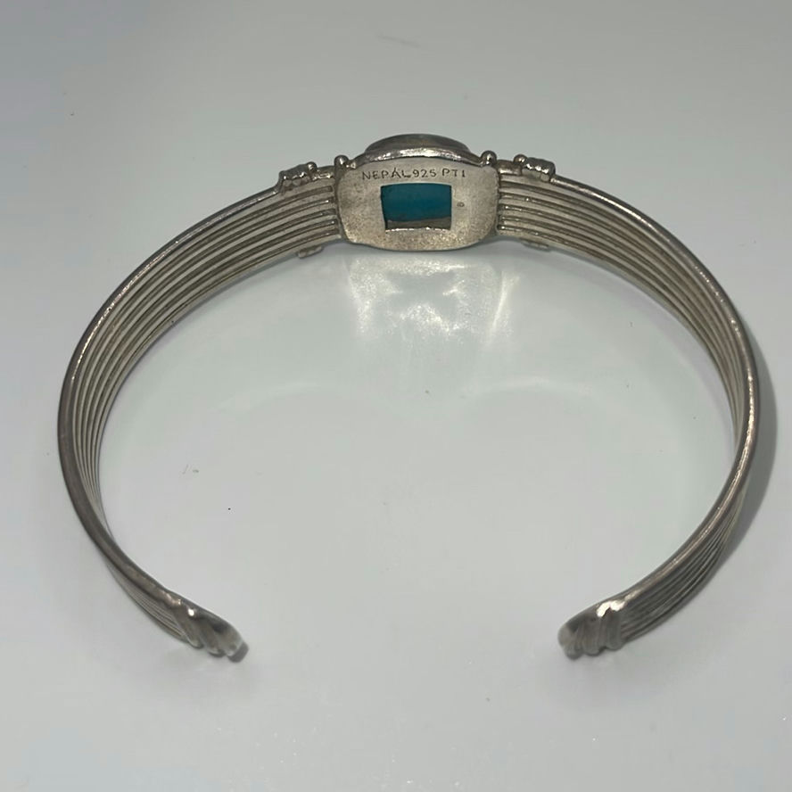 Silver Cuff Bracelet And Fish Ring - image 8 of 12