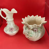 Belleek Vase And Ewer - thumbnail 2 of 12