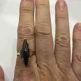 Marquise Cut 10k Onyx Ring - thumbnail 6 of 8