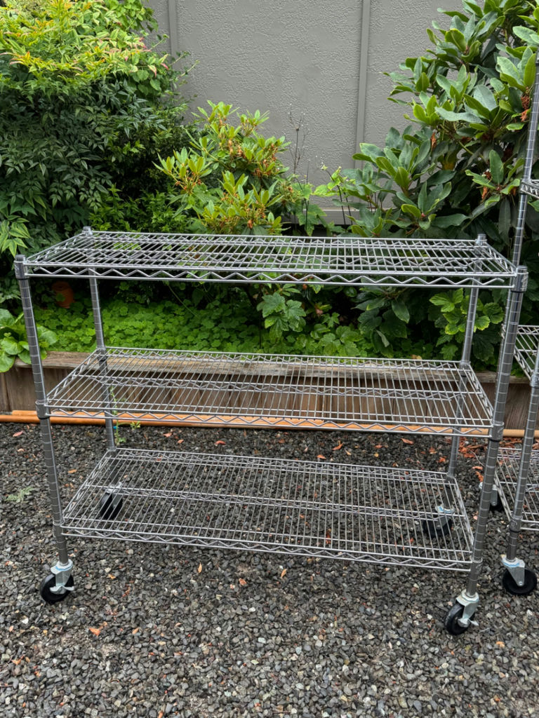 Two Stainless Steel rolling racks - image 3 of 3