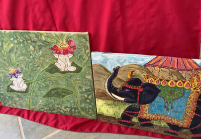 Two More Original Paintings Theme Of Elephants - Image 1 of 4