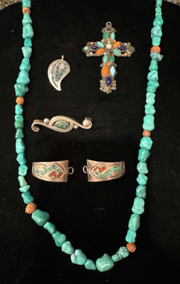 Mixed Native Themed and Silver Toned Jewelry - Image 1 of 11