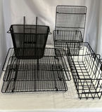 Set of black metal wire kitchen racks and baskets - thumbnail 1 of 9