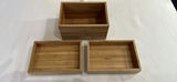 Set of bamboo rectangular storage boxes - thumbnail 2 of 7