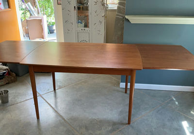 MCM Teak Expandable Table, Needs Slight Repair - Image 1 of 9