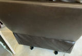 Chocolate ‘leather’ Rocking Recliner, Small Side Table - thumbnail 5 of 9