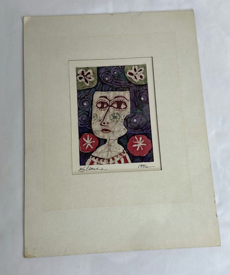 Group of signed art prints with stylized female portraits - image 3 of 6