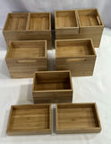 Set of bamboo rectangular storage boxes - thumbnail 1 of 7
