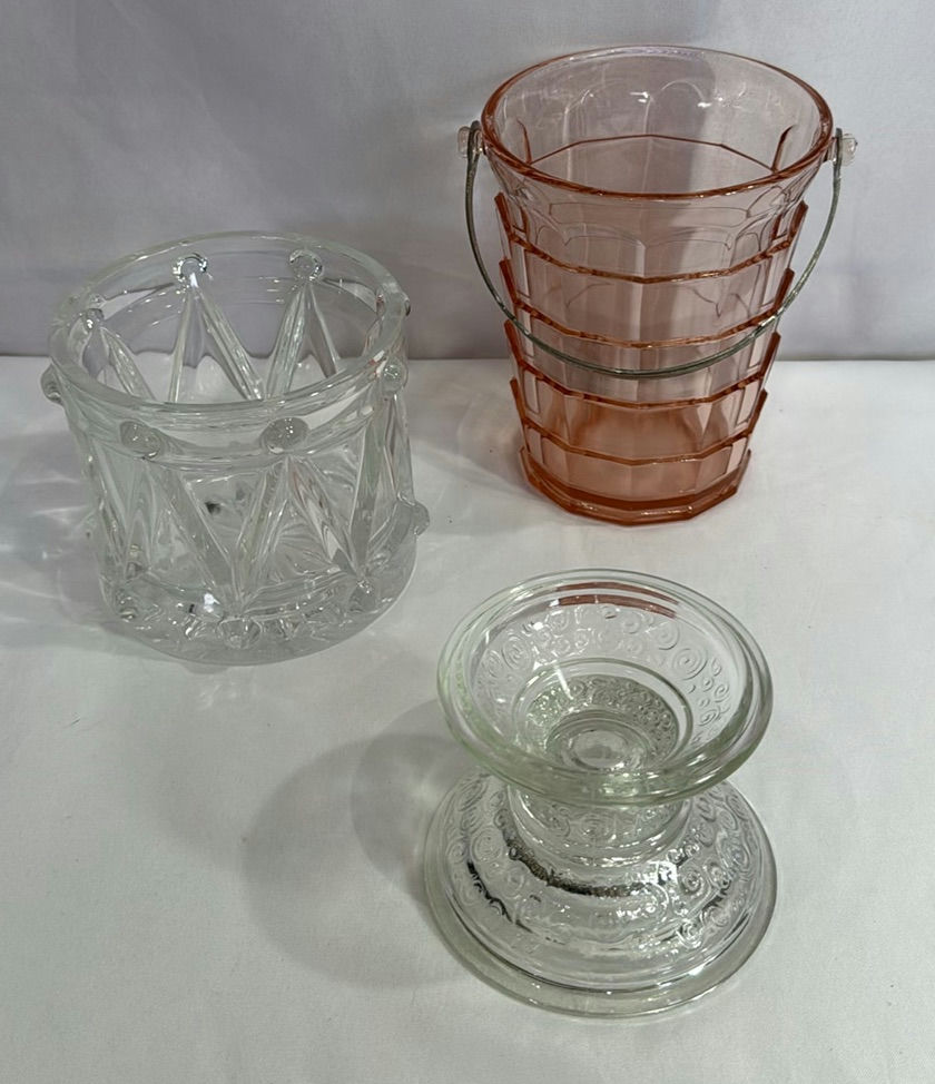 Hand Painted Mirror And Vintage Ice Buckets - image 4 of 5
