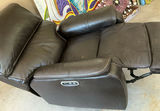 Chocolate ‘leather’ Rocking Recliner, Small Side Table - thumbnail 6 of 9