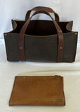 Leather tote,wallet, Crochet bag and embroidered felt purse - thumbnail 2 of 5