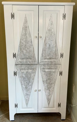 Shabby Chic Handpainted Cabinet - Image 1 of 6